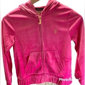 NEW WITH TAGS JUICY COUTURE KIDS/GIRLS HOODED ZIP PINK JACKET SZ 7